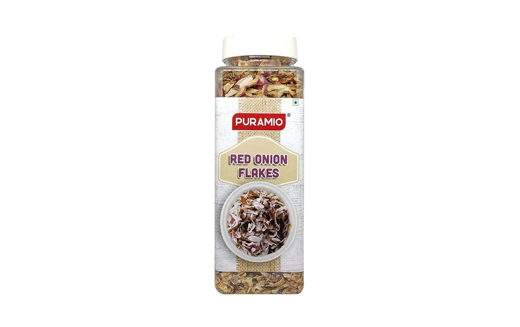 Puramio Red Onion Flakes    Plastic Bottle  200 grams